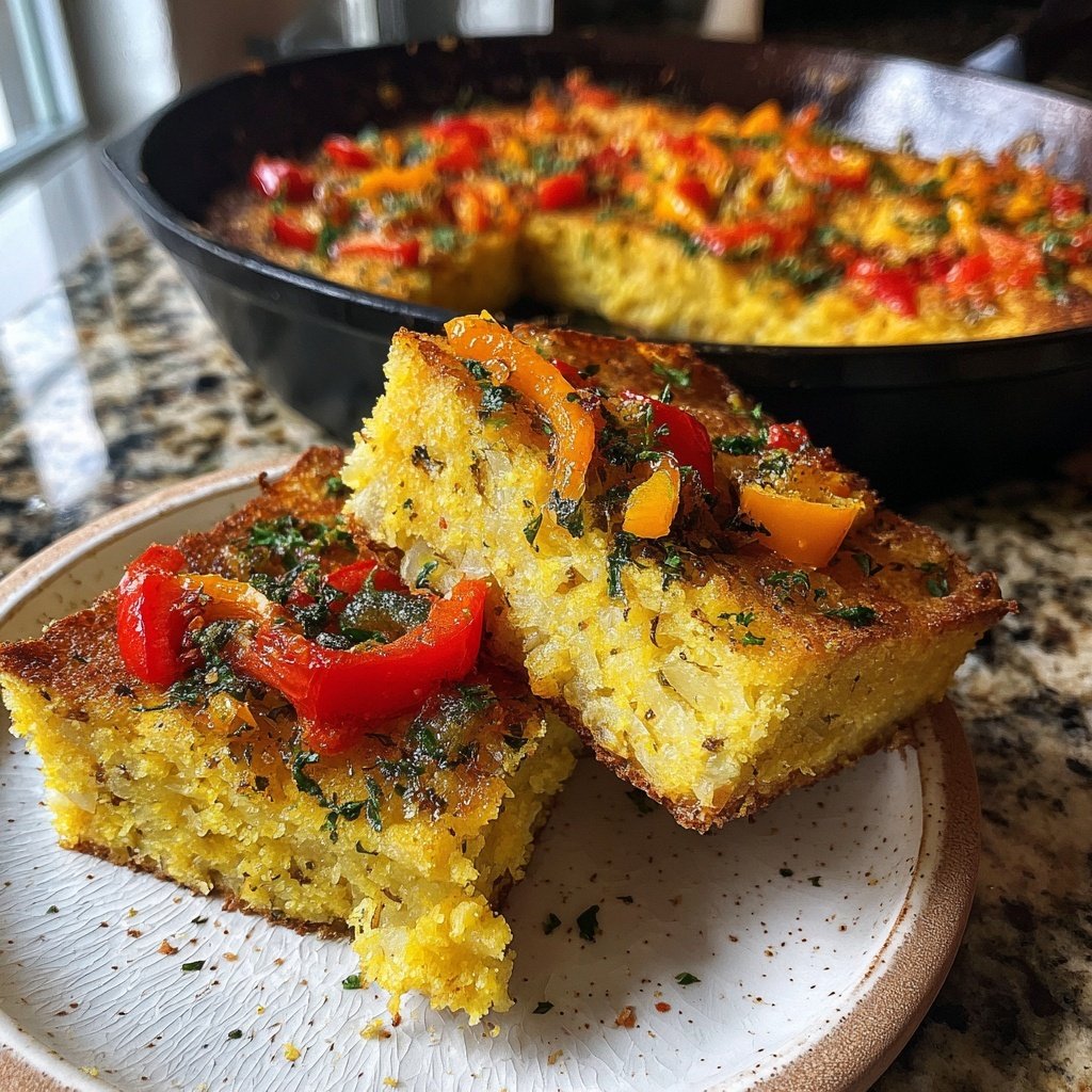 Crispy Polenta Veggie Squares