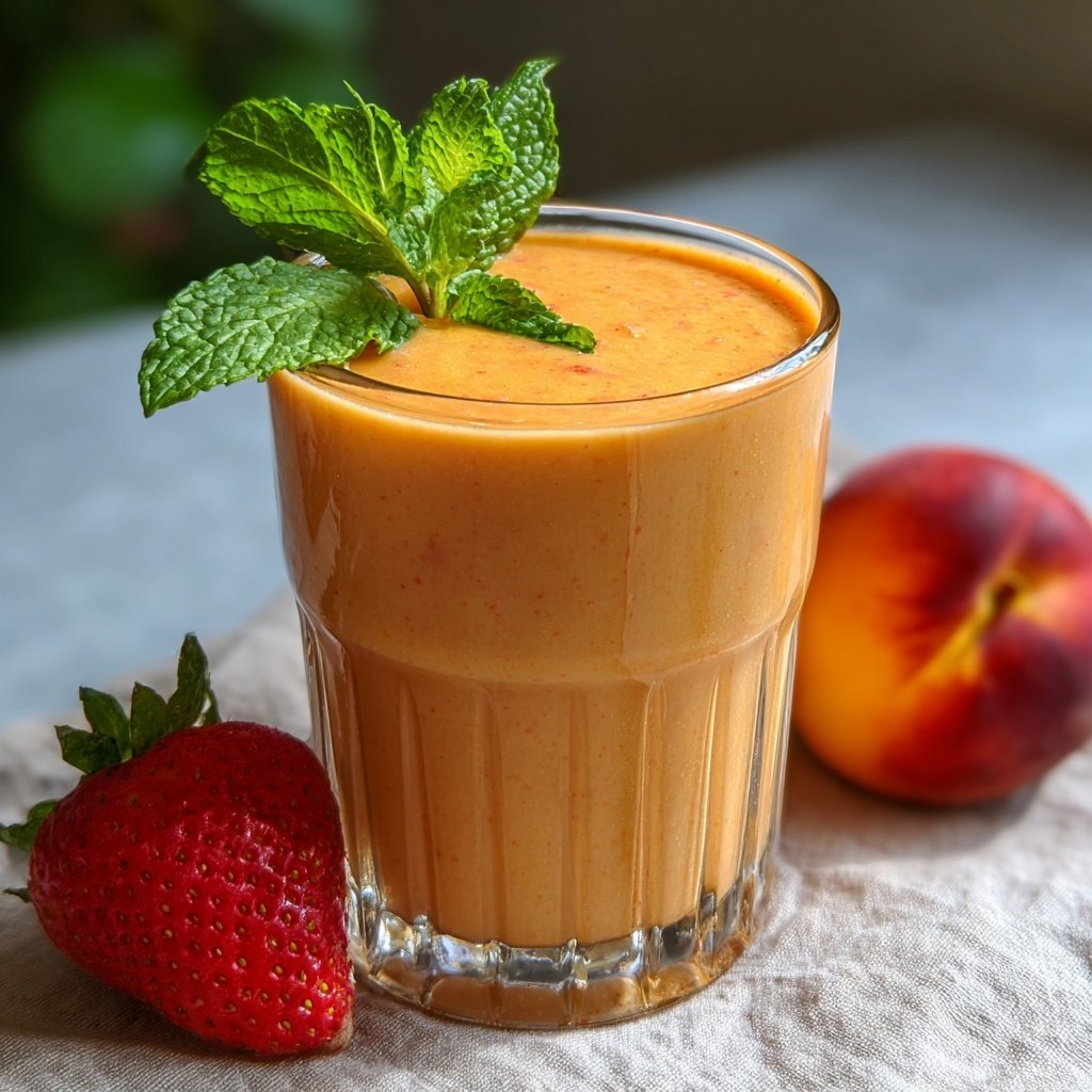 Peach Strawberry Smoothie