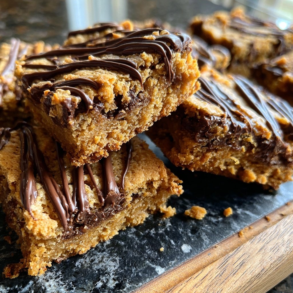 Super Bowl Dessert Peanut Butter Blondies