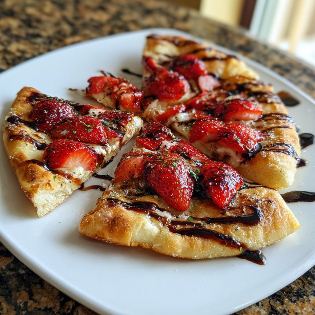 Flatbread with Strawberries and Balsamic