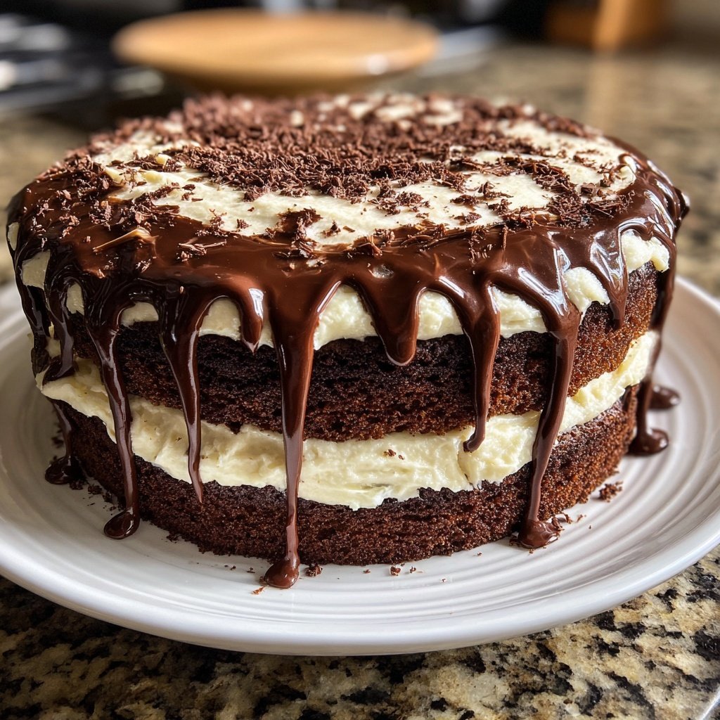 Chocolate Cake With Sour Cream Frosting