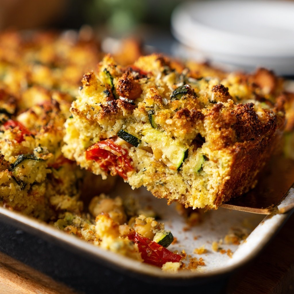 Zucchini Chickpea Tomato Bake