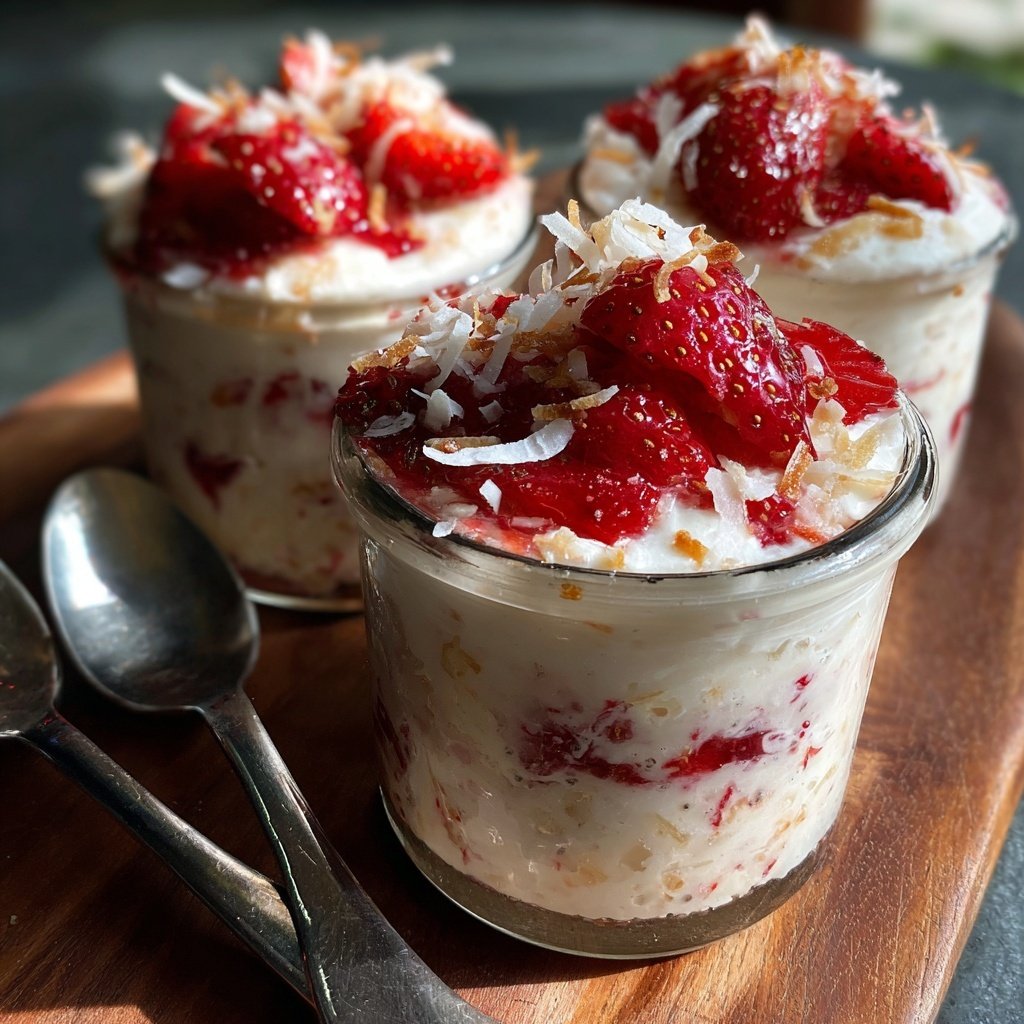 Strawberry Coconut Yogurt Chia Cups
