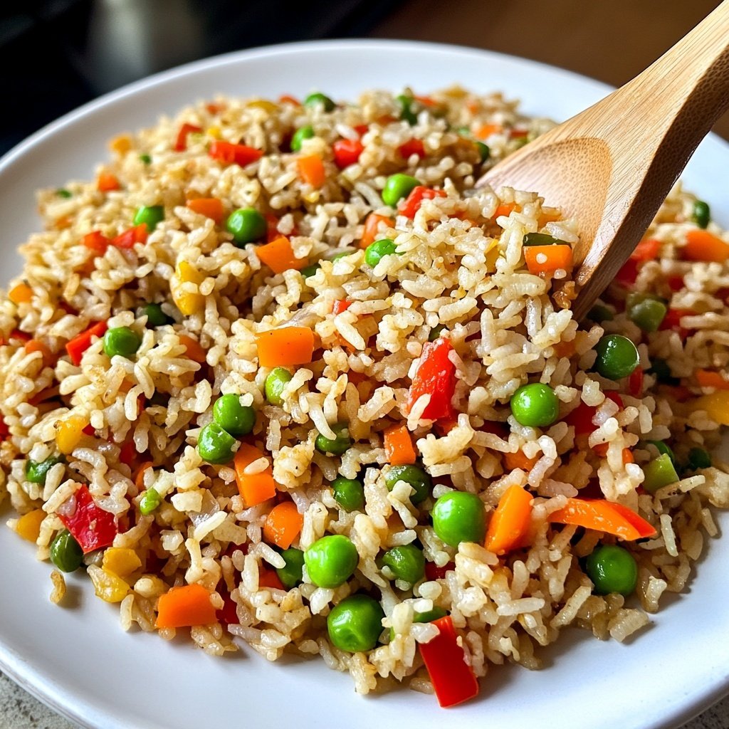 Simple Veggie Fried Rice Lunch
