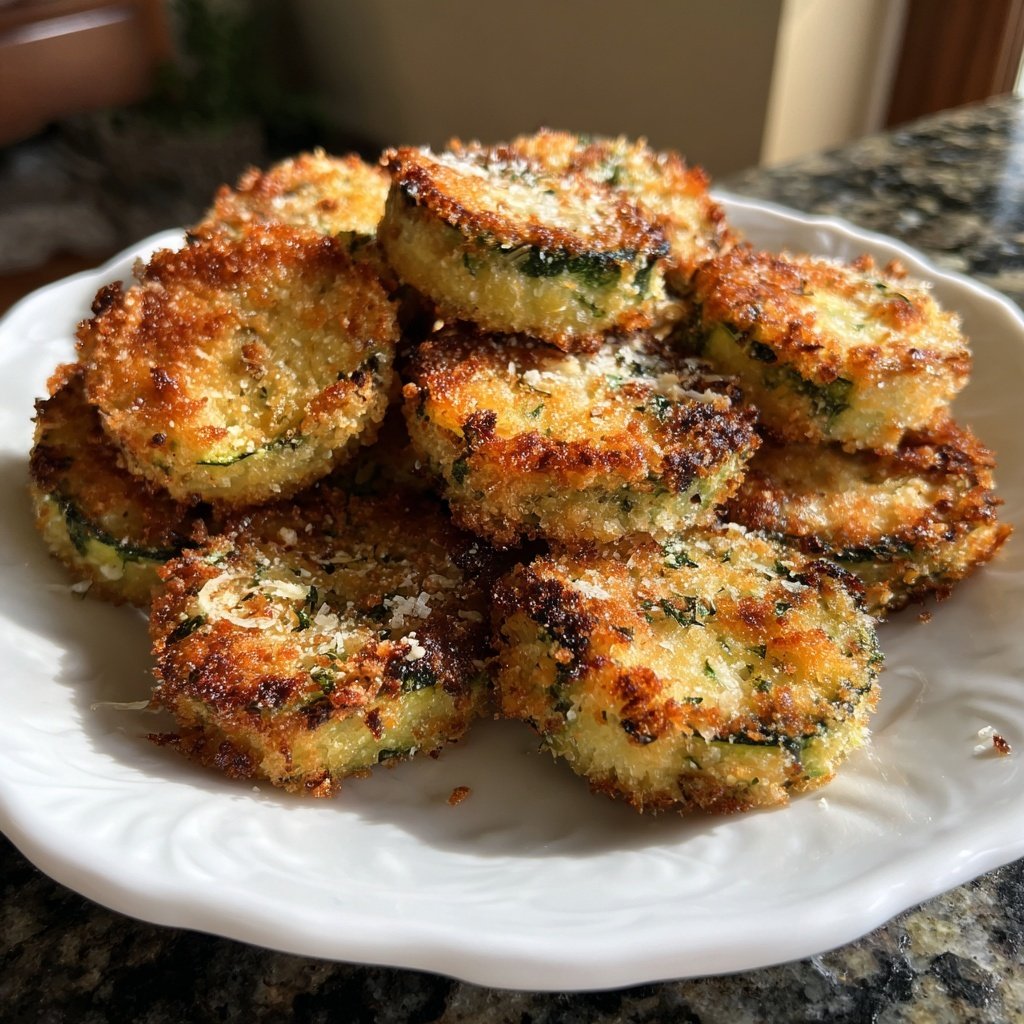 Crispy Zucchini Parmesan Coins