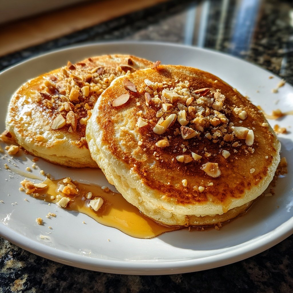 Valentines Breakfast Vanilla Almond Pancakes