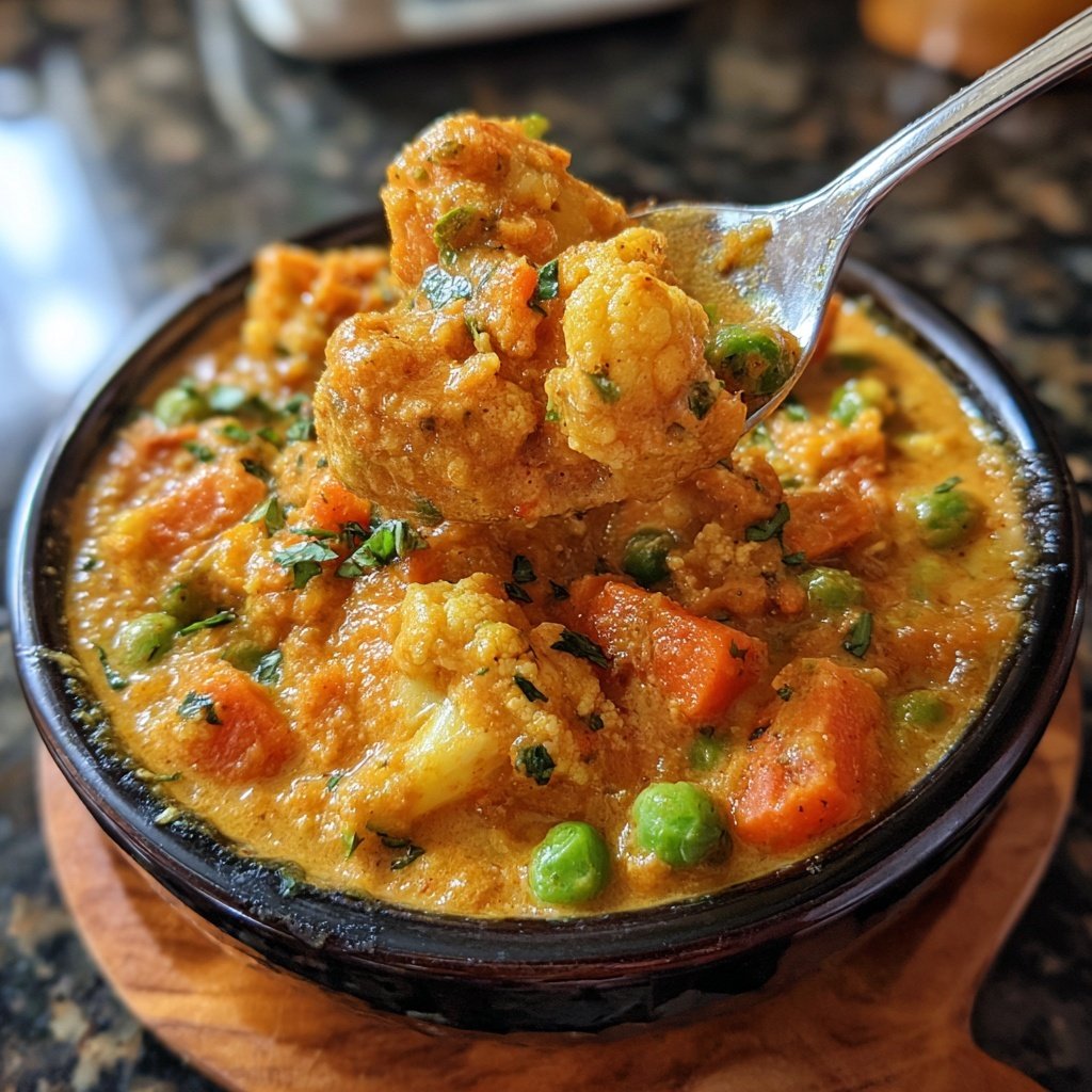 Healthy Crockpot Vegetable Korma