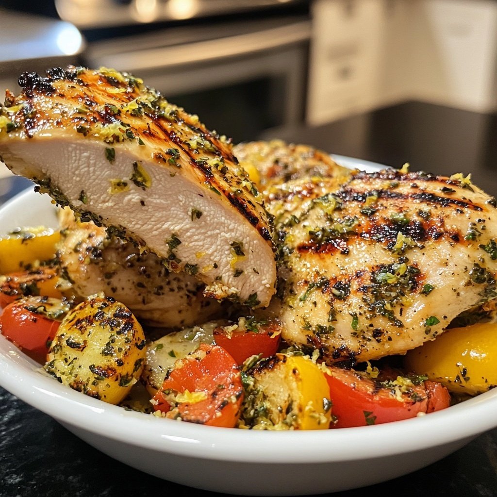 Grilled Lemon Herb Chicken Bowl