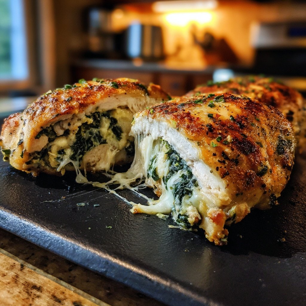 Stuffed Chicken Breast with Spinach and Cheese